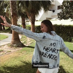 Acid wash denim jacket